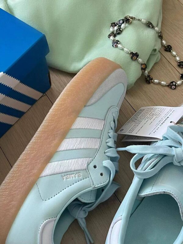 Adidas Samba-Silver Blue - Image 3