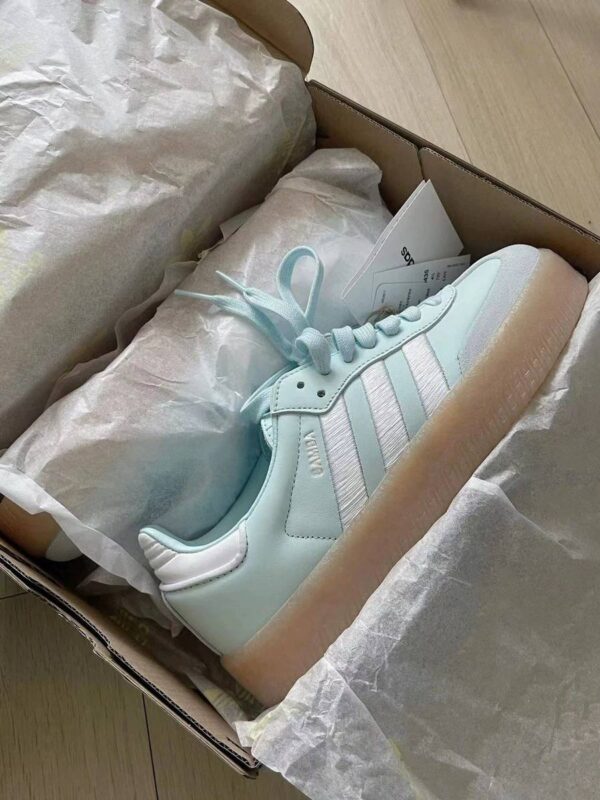 Adidas Samba-Silver Blue - Image 5
