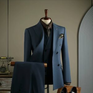Classic Navy 3-Piece Slim Fit Men’s Suit