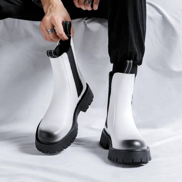 Monochrome Street Chelsea Boots - Image 3